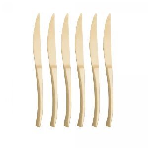 CJ 6 FACAS A&Ccedil;O INOX P/SOBREMESA BERNA CHAMPANHE FOSCO