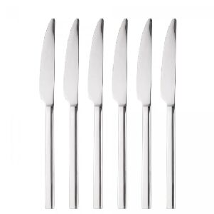 CJ 6 FACAS PARA CHURRASCO DE A&Ccedil;O INOX VIENA