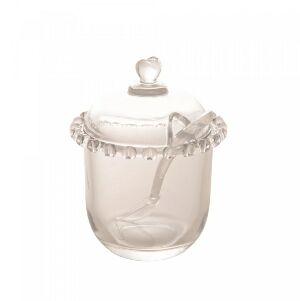 A&Ccedil;UCAREIRO CRISTAL DE CHUMBO C/ COLHER CORA&Ccedil;&Atilde;O 9,5X12CM