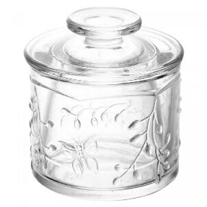 MANTEIGUEIRA FRANCESA NEW BUTTERFLY 9CM X 9CM X 9,8CM CRISTAL ECOL&Oacute;GICO