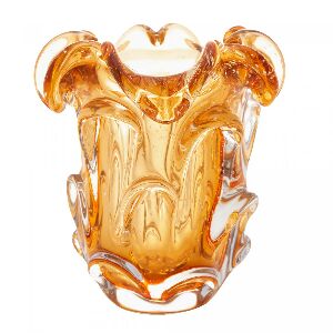 VASO DE VIDRO ITALY AMBAR 11,5CM X 13CM
