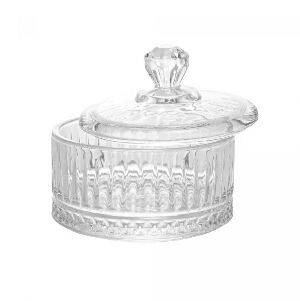 POTICHE DE CRISTAL RENAISSANCE 10,5CM X 10,5CM X 9,5CM