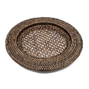 CJ C/ 06 SOUSPLAT DE RATTAN MARROM CIUT0114