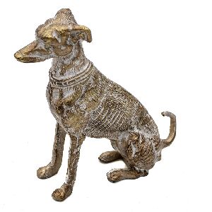 ESCULTURA CACHORRO DE RESINA (172) - CIP1336 14x4x14cm