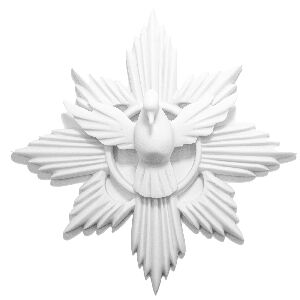 ESPLENDOR DE PORTA OU PAREDE DIVINO ESP&Iacute;RITO SANTO 18CM