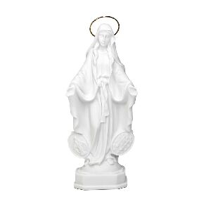 IMAGEM N.SRA. DAS GRACAS DA MEDALHA MILAGROSA 24CM C/AUREOLA DOURADA