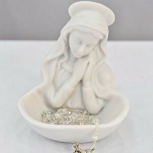 PORTA ROS&Aacute;RIO OU &Aacute;GUA BENTA VIRGEM MARIA 14cm