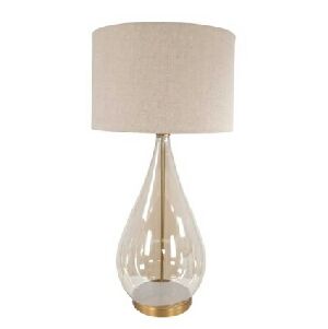 ABAJUR DE VIDRO E MET DOUR C/ CUP 58519 91CM