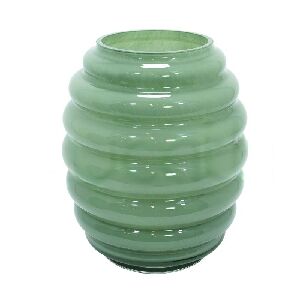 VASO DECOR EM VIDRO VERDE 53974 25x19cm