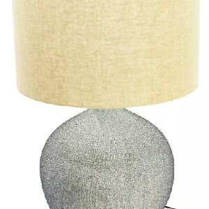 ABAJUR DE CER&Acirc;MICA E METAL C/ C&Uacute;PULA