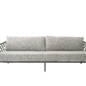SOFA GENOVA (2025) PINTE L. - EST 2,2/TR OURO FT RQ/TECIDO/ET. ALUMINAS. AL:FEND/RAMI./T:QK OLH BG 70X220X85CM