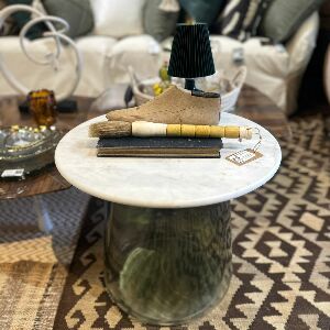 MESA LATERAL GREEN TAMPO DE MARMORE 72.538 44x48x48cm