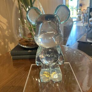 ESCULTURA URSO EM RESINA AZUL G 572232 -