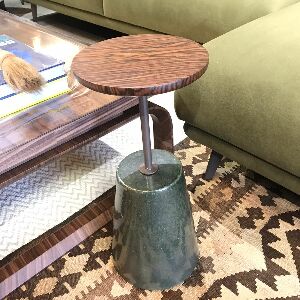 MESA ACCORD CONICO 22X22MX52 LAM WENGUE PINT MET CAPUCCINO FOSCO E CERAMICA JADE