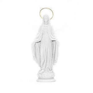 IMAGEM N.SRA. DAS GRA&Ccedil;AS 15CM COM AUR&Eacute;OLA DOURADA