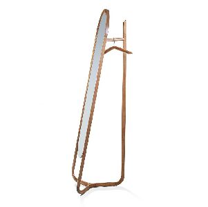 ESPELHO KYOTO CABIDE 52 X 51,5 X 179 |ACABAMENTO:10 - FREIJO |COR:5 - REAL |VIDRO DA BANDEJA:ESPELHO PRATA