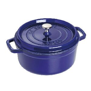 CA&Ccedil;AROLA REDONDA 24CM AZUL MARINHO FERRO