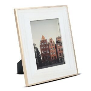 PORTA RETRATO VIDRO BCO 26X21X1CM