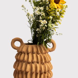 VASO ARTESANAL CER&Acirc;MICO ESCULTURAS DA TERRA BRUTA