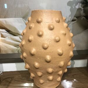 VASO ARTESANAL CER&Acirc;MICO LUZ LISO BRUTA