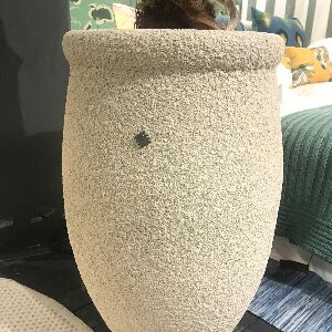 VASO CER&Acirc;MICA BARRIL G STONE DUBAI