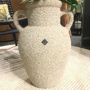 GARRAFA CER&Acirc;MICA DECORATIVA BOJUDA C/2 AL&Ccedil;AS BRANCO