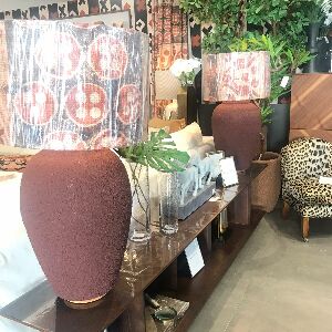 LUZEIRO CER DEC BOLICHE 3 GDE 37X57 CM CACAU C/TEXTURA COD 08523