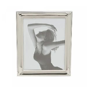 PORTA RETRATO A&Ccedil;O LISO PRATA 13X18CM