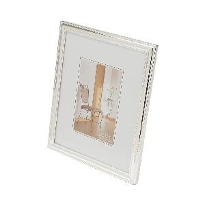 PORTA RETRATO A&Ccedil;O FRISO PRATA 20X25CM