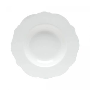 CONJ 6 PRATOS FUNDOS DE PORCELANA MALDIVAS BRANCO