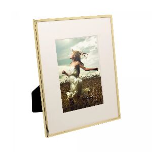 PORTA RETRATO A&Ccedil;O INOX BASIC DOURADO 15X20CM