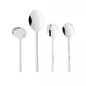 CONJ 4 PE&Ccedil;AS PARA SERVIR BERNA A&Ccedil;O INOX