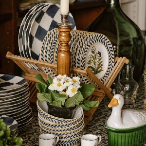 PRATO DE JANTAR XADREZ ZANZIBAR