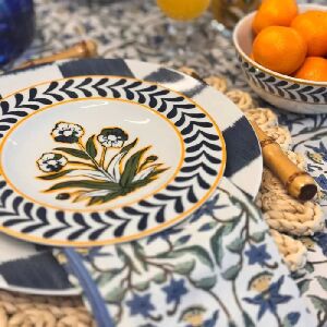 PRATO SOBREMESA FLORAL ZANZIBA