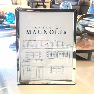 PORTA RETRATO EM METAL E VIDRO 20X25