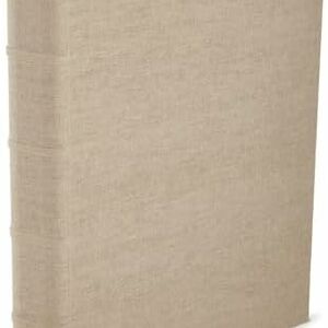 LIVRO CAIXA EM MDF COM REVESTIMENTO EM LINHO