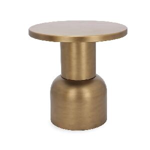 Mesa de Apoio Dourada em Metal