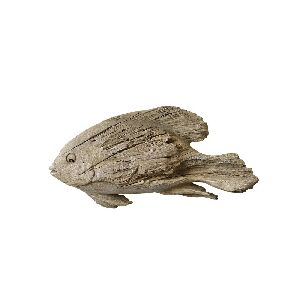 PEIXE DECORATIVO PARA PAREDE EM RESINA MARROM