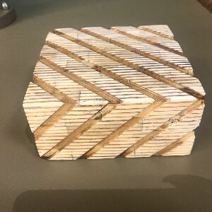 R111 CAIXA OSSO CHEVRON M 13X13X17CM