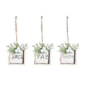 ENF PEND C/ ESCRITAS BCO/VRM 13CMX15,5CMX1,5CM () JG C/6 PC