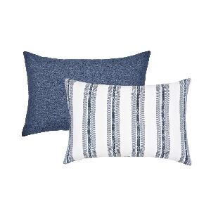 Almofada Lista Tripla Navy by Sunbrella