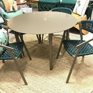 MESA DE JANTAR MOBILE D120X75CM ALUMINIO LISO FENDI