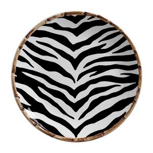 Prato de jantar forest zebra