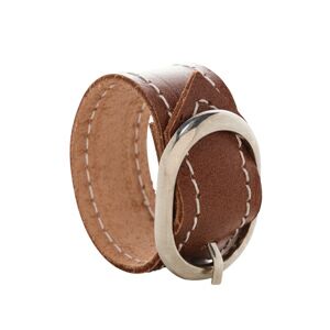 CJ 4 ANEIS P/GUARDANAPOS COURO C/FIVELA 3X6CM