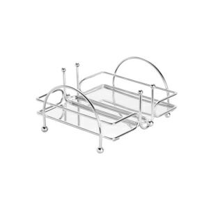 PORTA GUARDANAPO DE PRATA BALLS