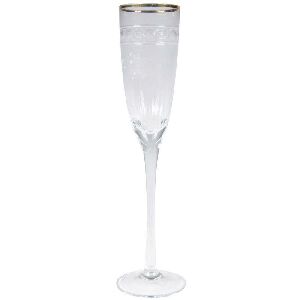 CJ DE 6 TACAS PARA CHAMPAGNE DETALHES DOURADO