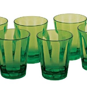 CJ DE COPOS DE ACRILICO VERDE 6 PCS MEDIO