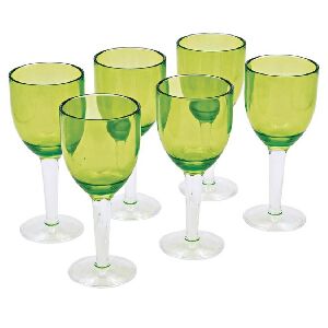 CJ DE TACAS ACRILICO VERDE 6 PCS