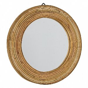 ESPELHO EM RATTAN E MADEIRA