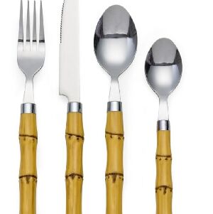 FAQUEIRO CABO DE BAMBU 24 PECAS